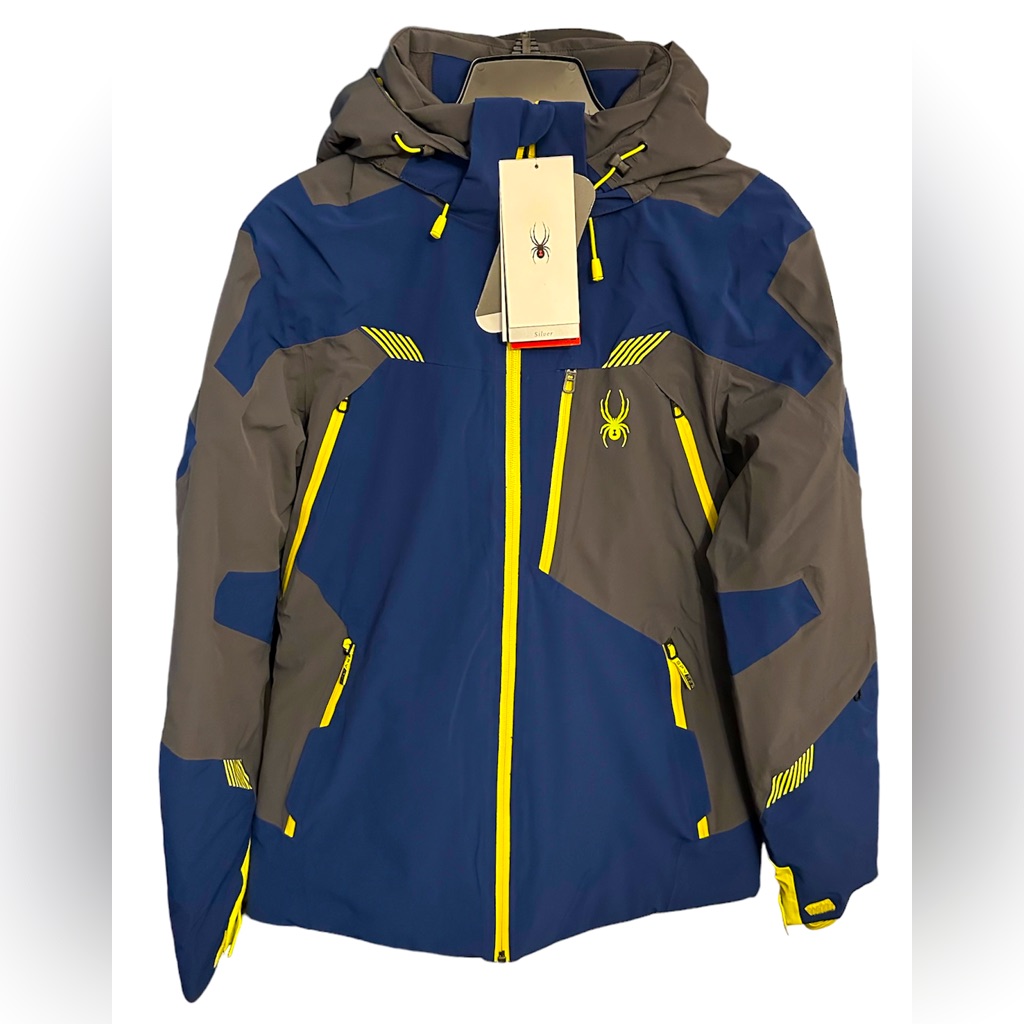 Nwts Spyder Men's Leader Insulated Ski Jacket. Abyss Citron. Small